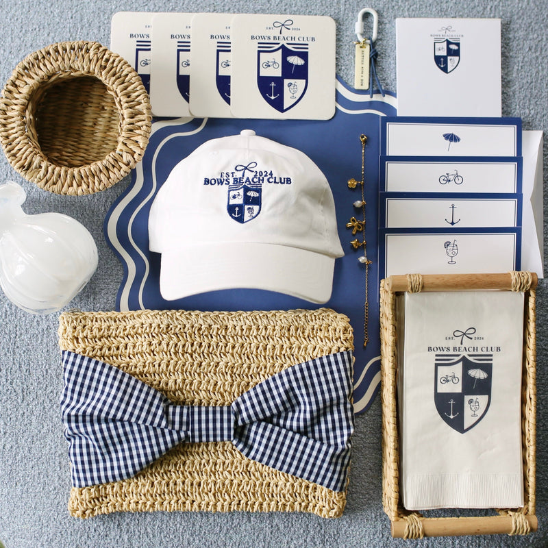 Bows Beach Club Crest Guest Napkins
