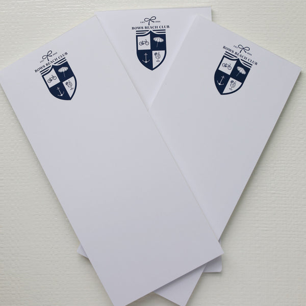 Bows Beach Club Crest Magnetic Notepad