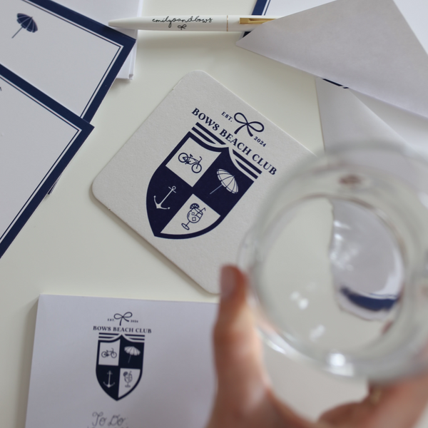 Bows Beach Club Crest Coasters