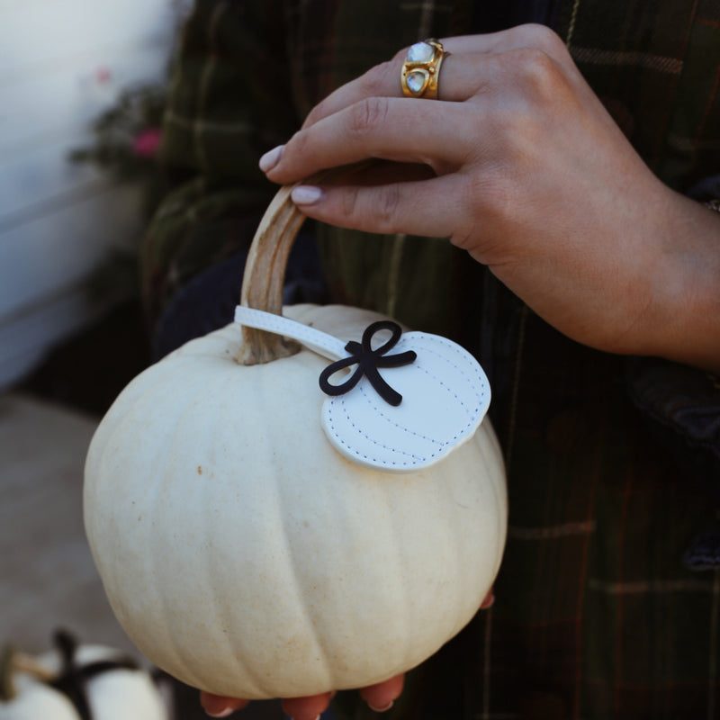 Pumpkin with a Bow Bag Charm