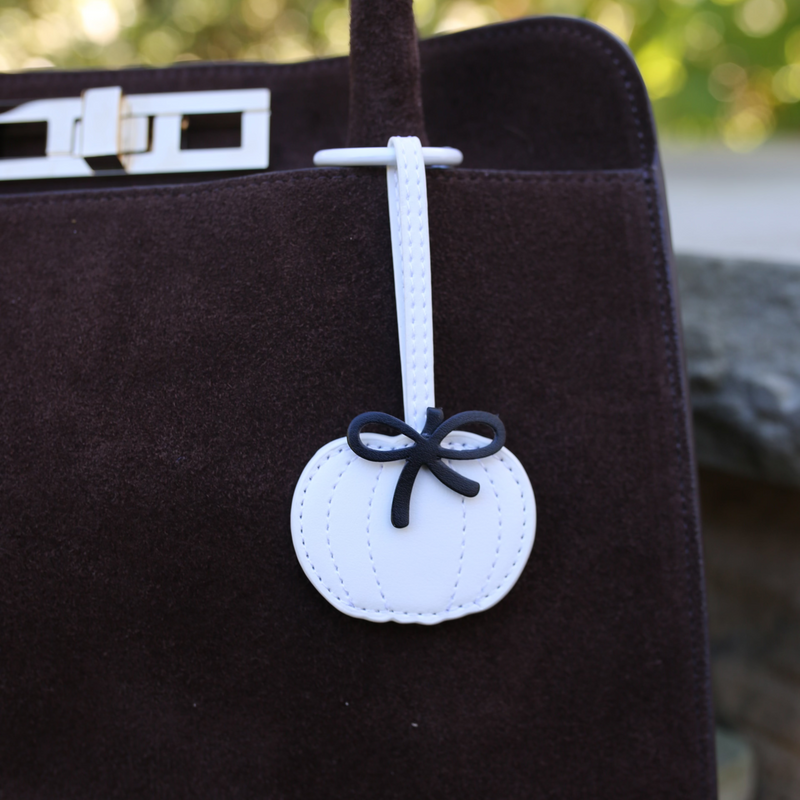 Pumpkin with a Bow Bag Charm