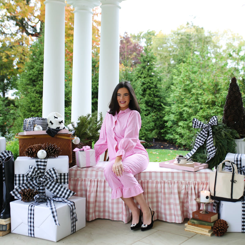 Pink and White Gingham Pajamas