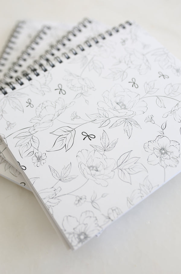 Floral and Bow Notebook