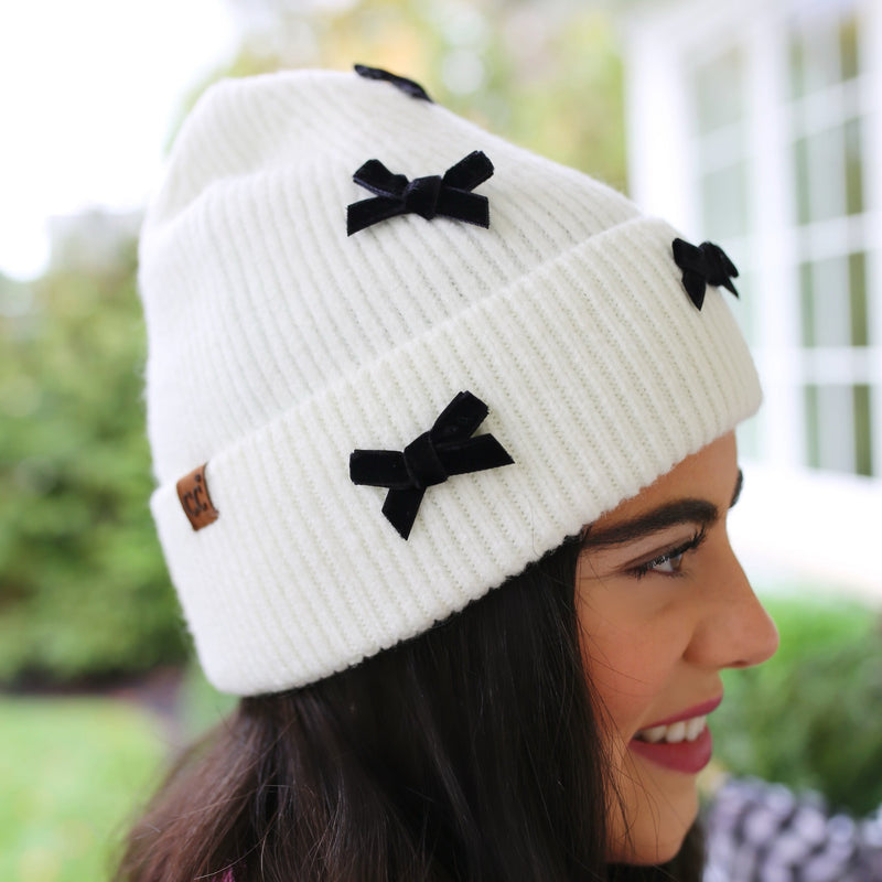 Hat with Velvet Bows