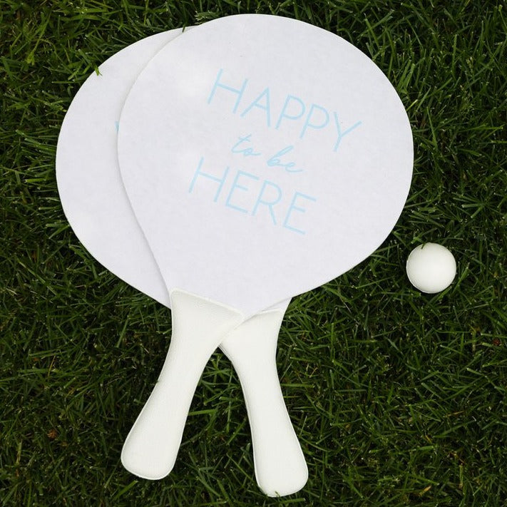 Happy to be Here Beach Pong Paddle Set