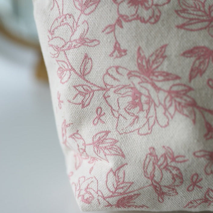 Peony Toile Canvas Pouch Set