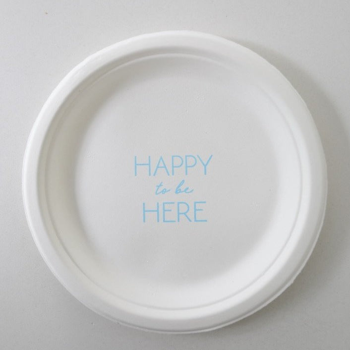 Happy to be Here Paper Plates Set of 10