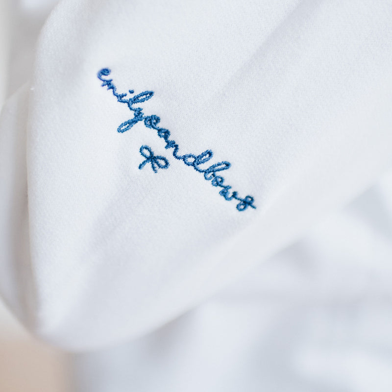 Busy Brunching White Embroidered Sweatshirt