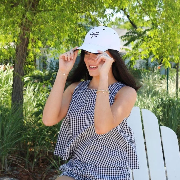 Bow Embroidered Baseball Cap